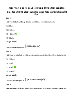 Giải Toán 6 Bài tập cuối chương 3 - Chân trời sáng tạo