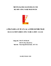 Báo cáo thí nghiệm cà phê cacao_Phạm Nguyễn Khánh Linh| Môn Công nghệ sản phẩm nhiệt đới| Trường Đại học Bách Khoa Hà Nội