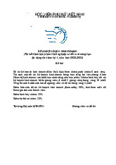 Kế Hoạch Kinh Doanh Mẫu Đề Án - Khởi Nghiệp & Đổi Mới Sáng Tạo (Học Kỳ 1)