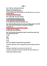 Trắc nghiệm Triết học Mác-Lênin | Trường Đại học Thương Mại