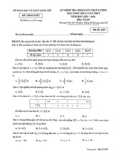 Đề khảo sát chất lượng Toán 12 năm 2025 – 2026 sở GD&ĐT Hà Nội