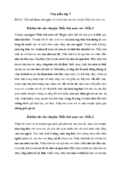 Viết một đoạn văn ngắn rút ra bài học từ câu chuyện Thầy bói xem voi | Văn mẫu lớp 7 Chân trời sáng tạo