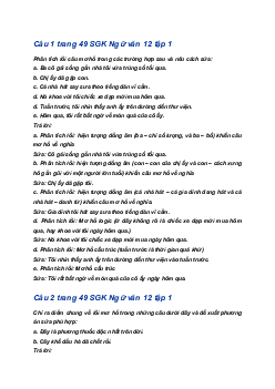 Soạn bài Thực hành tiếng Việt trang 49 | Ngữ văn 12 Chân trời sáng tạo (Tập 1)