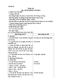 Giáo án Tiếng Việt lớp 4 Tuần 19 | Kết nối tri thức