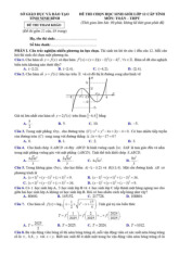 Đề tham khảo thi HSG Toán 12 cấp tỉnh năm 2024 – 2025 sở GD&ĐT Ninh Bình
