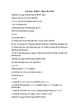 Giải Toán 10 KNTT Bài 10: Vectơ trong mặt phẳng tọa độ
