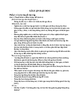 Lý thuyết về lý luận dạy học | Đại học Sư Phạm Hà Nội