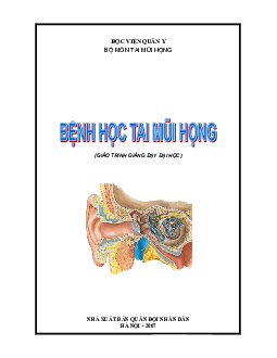 Giáo trình bộ môn Tai mũi họng