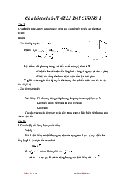 Câu hỏi tự luận - Vật lý đại cương 1 | Trường Đại học Công nghệ, Đại học Quốc gia Hà Nội