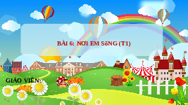 Giáo án điện tử Tự nhiên và xã hội 1 bài 11 Chân trời sáng tạo : Nơi em sinh sống