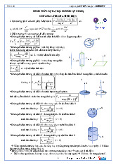 Công thức Vật lý đại cương 2 | Đại học Bách Khoa Hà Nội
