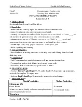 Giáo án ôn tập môn Tiếng anh lớp 4 tuần 7 - Unit 4: My birthday party | Bộ sách Global Success | Tiểu học ( Chương trình mới)