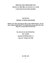 Bài tập lớn phân tích quan điểm sau đây của Hồ Chí Minh: về văn hóa trong xây dựng nền văn hóa đất nước- Môn Tư tưởng Hồ Chí Minh - trường đại học kinh tế quốc dân.