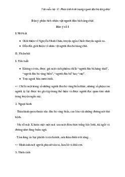 Phân tích hình tượng người đàn bà làng chài trong Chiếc thuyền ngoài xa | Văn mẫu 12