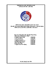 Tiểu luận Quản trị điều hành sản xuất tên đề tài: Hoạt động quản trị tồn kho và hoạt định nhu cầu vật tư của Acecook Việt Nam - Logistics | Trường Đại học Thủ đô Hà Nội