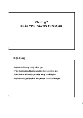 Chương 7 - Phân Tích Dãy Số Thời Gian và Dự Báo Thống Kê môn Thống kê trong kinh tế và kinh doanh | Trường Đại học Kinh Tế Quốc Dân