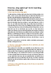 Khoa học, công nghệ là gì? Vai trò hoạt động khoa học công nghệ