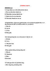 Trắc nghiệm Chương 1, 2, 3 Dược liệu | Đại học Nguyễn Tất Thành