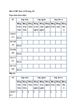 Vở bài tập Toán lớp 4 trang 29 Bài 11: Luyện tập sách Cánh diều