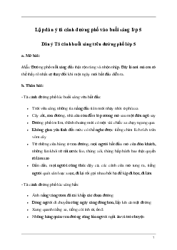 Dàn ý tả cảnh đường phố vào buổi sáng (7 mẫu) | Tập làm văn lớp 5