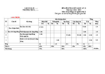Đề thi giữa học kì 2 môn Tin học 6 năm 2023 - 2024 sách Kết nối tri thức với cuộc sống | Đề 1
