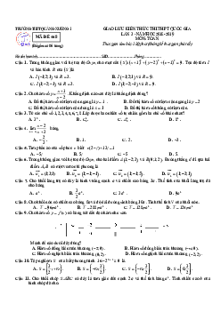 Đề thi thử Toán THPT Quốc gia 2019 lần 3 trường THPT Quảng Xương 1 – Thanh Hóa
