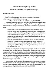 Đề cương ôn tập Môn Chủ nghĩa xã hội khoa học | Đại học Bách Khoa Hà Nội