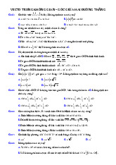 Đề ôn tập Vecto trong không gian – góc giữa hai đường thẳng môn Toán 11