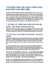 7 phương pháp xây dựng chiến lược khác biệt hoá sản phẩm  môn thương mại dịch vụ | Học viện Nông nghiệp Việt Nam