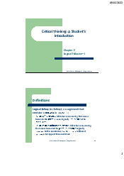 Critical Thinking Chapter 5 - Critical Thinking | Trường Đại học Quốc tế, Đại học Quốc gia Thành phố HCM