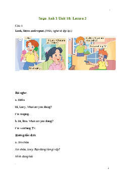 Giải Tiếng Anh lớp 3 Unit 18: Lesson 2 | Global Success