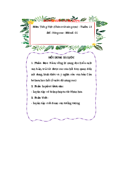 Bài tập cuối tuần Tiếng Việt lớp 4 Chân trời sáng tạo Tuần 14 - Nâng cao