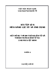 Bài Tập Lớn Môn Năng Lực Số Và Ứng Dụng Hệ Thống Thanh Toán Điện Tử Vàthanh Toán Điện Tử Tại Shopee Việt Nam | Năng Lực Số Ứng Dụng
