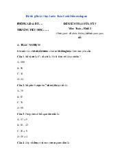 Đề thi giữa học kỳ 1 môn Toán lớp 2 năm học 2024 - 2025 - Đề số 2 | Bộ sách Cánh diều
