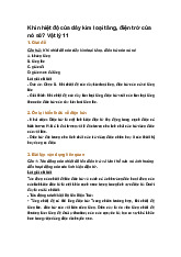 Khi nhiệt độ của dây kim loại tăng, điện trở của nó sẽ? Vật lý 11