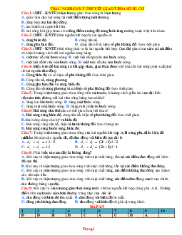 TOP 10 Câu Trắc Nghiệm Lý Thuyết Giao Thoa Sóng Cơ Vật Lí 11 Có Đáp Án