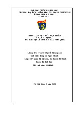 Địa lý du lịch đảo Phú Quốc | Tiểu luận văn hóa du lịch