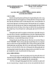Chuyên Đề Dạy Học Toán Lớp 2 Theo Chương Trình Giáo Dục Phổ Thông