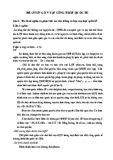 Đề cương ôn tập Các đặc trưng và quy tắc cơ bản môn Luật quốc tế | Trường Đại học Luật Hà Nội