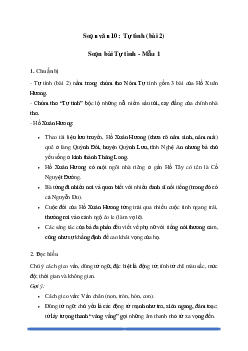 Soạn bài Tự tình - Cánh diều 10