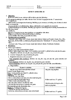 Giáo án Tiếng Anh 2 sách i-Learn Smart Start (Cả năm) | Semester 1B