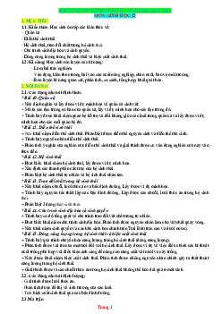 Nội dung ôn tập kỳ II năm 2022-2023 môn sinh học 12 và bài tập vận dụng (có đáp án)