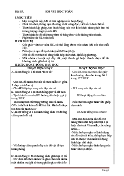 Giáo án Toán 1 Học Kỳ 2 sách Cánh Diều (Bộ 1)