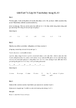 Giải Tiếng Anh 10 Unit 7: 7A Vocabulary | Friends Global