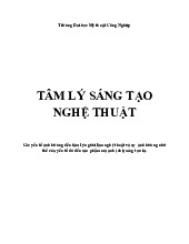 Bài Tập Môn Tâm lý sáng tạo nghệ thuật | Đại học Mỹ thuật Công nghiệp