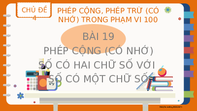Bài 19: Phép cộng số hai chữ số | Bài giảng PowerPoint | Toán 2 | Kết nối tri thức với cuộc sống (Cả năm)