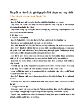 Thuyết minh về tác giả Nguyễn Trãi chọn lọc hay nhất