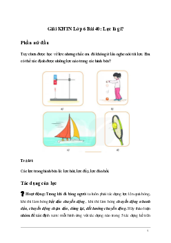Giải KHTN Lớp 6 Bài 40: Lực là gì? | Kết nối tri thức