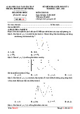 Đề giữa kỳ 1 Toán 12 năm 2025 – 2026 trường THPT Phan Việt Thống – Đồng Tháp