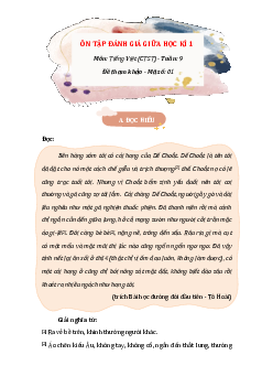 Bài tập cuối tuần Tiếng việt lớp 3 nâng cao Tuần 9 - Chân trời sáng tạo